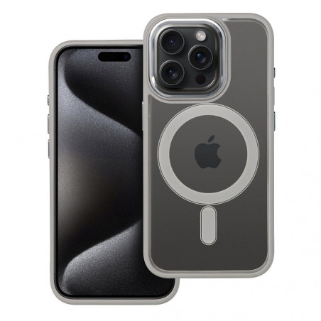 Apple iPhone 15 Pro Case Color Edge Mag MagSAFE  Titanium grey