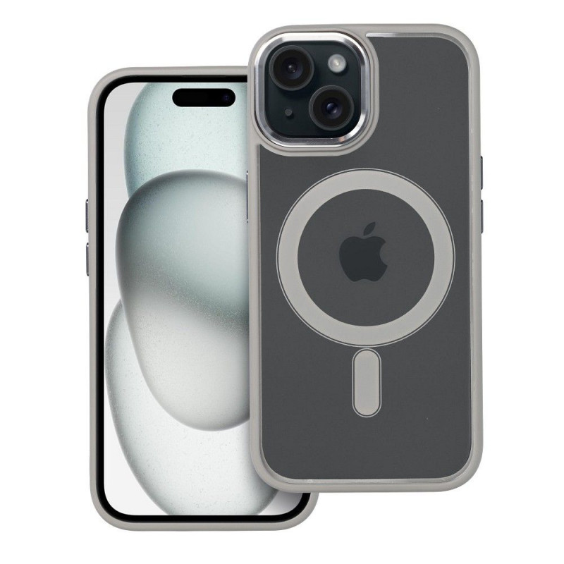 Apple iPhone 15 Case Color Edge Mag MagSAFE  Titanium grey