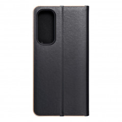 Samsung Galaxy A35 Wallet Cases LUNA Book Gold Elegant  Black