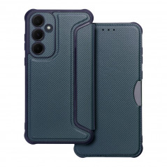 Samsung Galaxy A35 Wallet Cases Razor Book Carbon Fibre, Carbon pattern  Blue