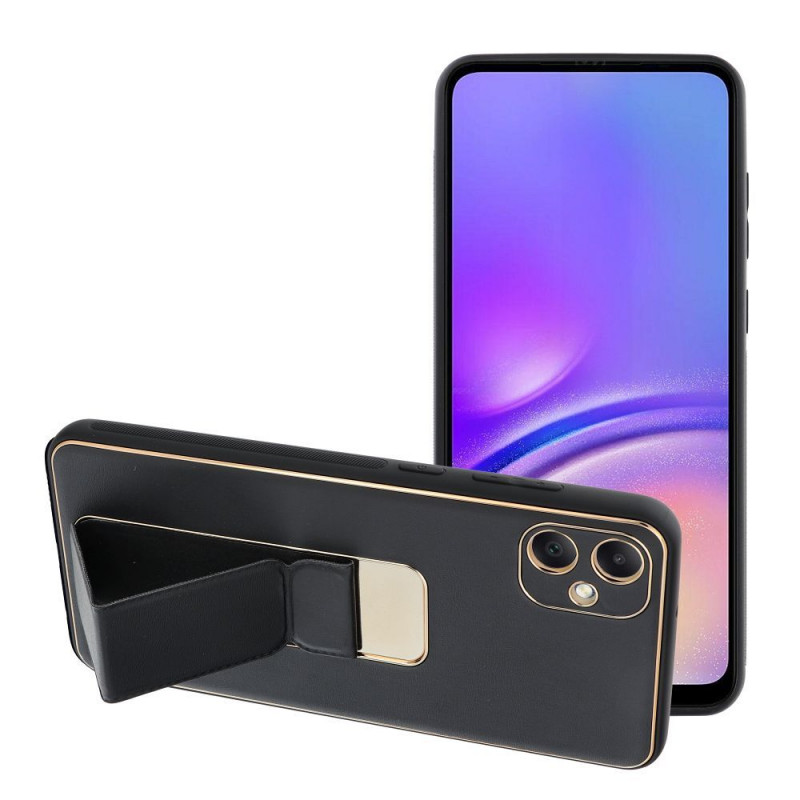 Samsung Galaxy A05 Case LEATHER Case Kickstand Black