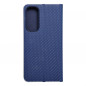 Samsung Galaxy A55 Wallet Cases LUNA Book Carbon Carbon Fibre, Elegant  Blue