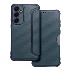 Samsung Galaxy A55 Wallet Cases Razor Book Carbon Fibre, Carbon pattern  Blue