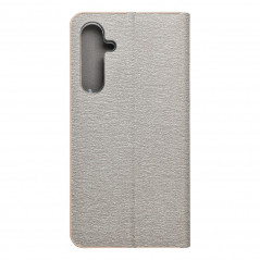 Samsung Galaxy A55 Wallet Cases LUNA Book Gold Elegant  Silver