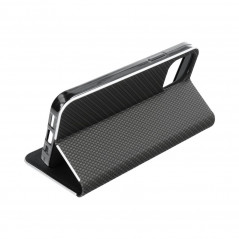 Samsung Galaxy A05s Wallet Cases LUNA Book Carbon Carbon Fibre, Elegant  Black