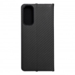 Samsung Galaxy A05s Wallet Cases LUNA Book Carbon Carbon Fibre, Elegant  Black