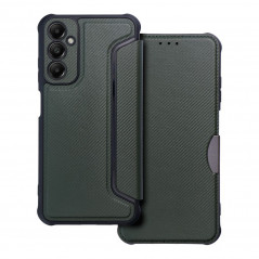 Samsung Galaxy A05s Wallet Cases Razor Book Carbon Fibre, Carbon pattern  Dark green