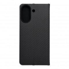 XIAOMI Redmi 13C Wallet Cases LUNA Book Carbon Carbon Fibre, Elegant  Black