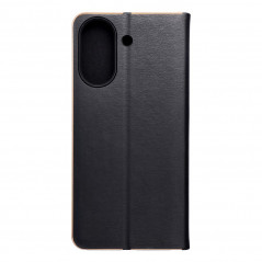 XIAOMI Redmi 13C Wallet Cases LUNA Book Gold Elegant  Black