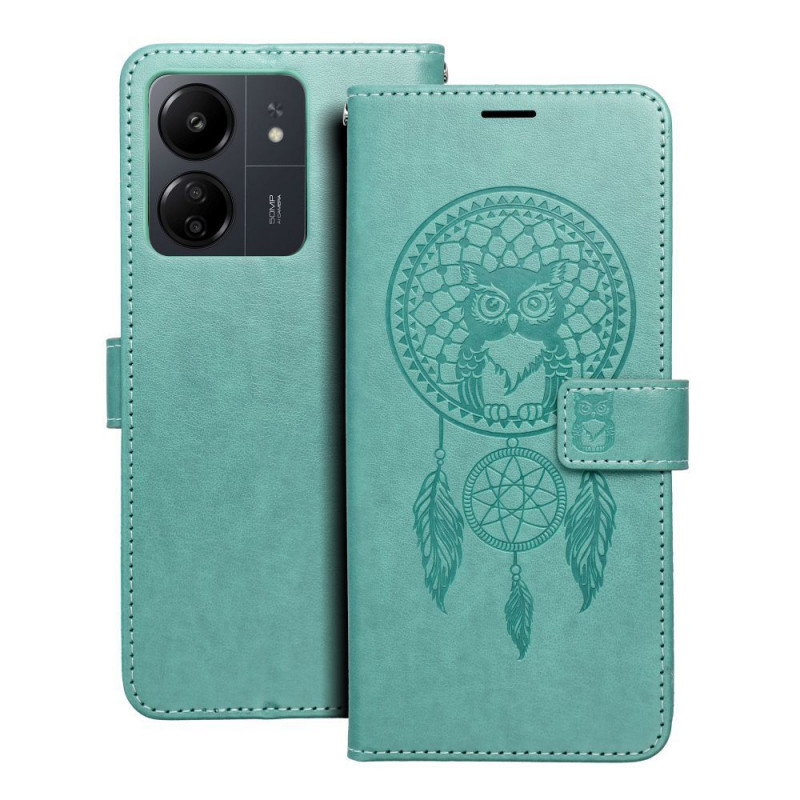 XIAOMI Redmi 13C Wallet Cases MEZZO Book Dreamcatcher  Green