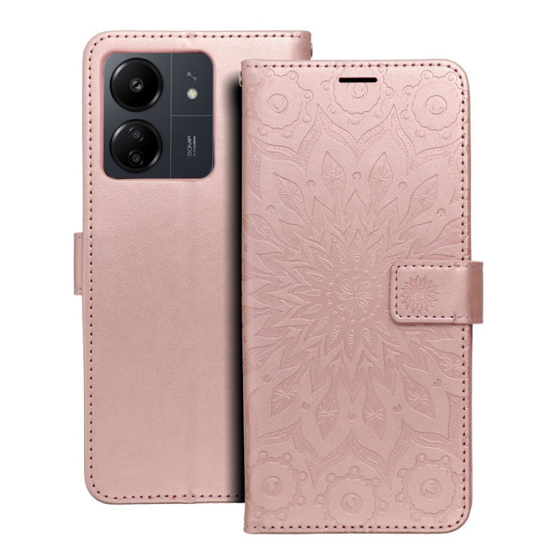 XIAOMI Redmi 13C Wallet Cases MEZZO Book Mandala  Rose gold