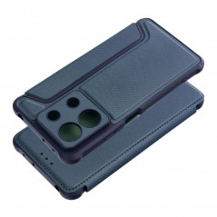 XIAOMI Redmi Note 13 5G Wallet Cases Razor Book Carbon Fibre, Carbon pattern  Blue