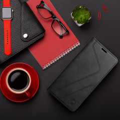 Apple iPhone 13 Wallet Cases Forcell F-PROTECT RFID Blocker Book Elegant  Black