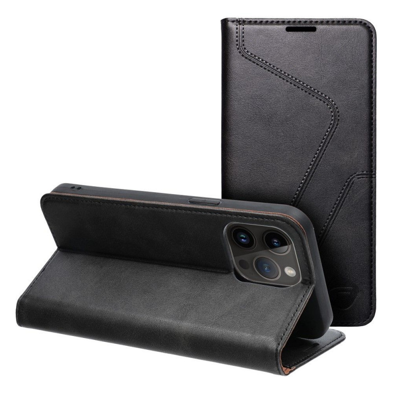 Apple iPhone 14 Pro Max Wallet Cases Forcell F-PROTECT RFID Blocker Book Elegant  Black