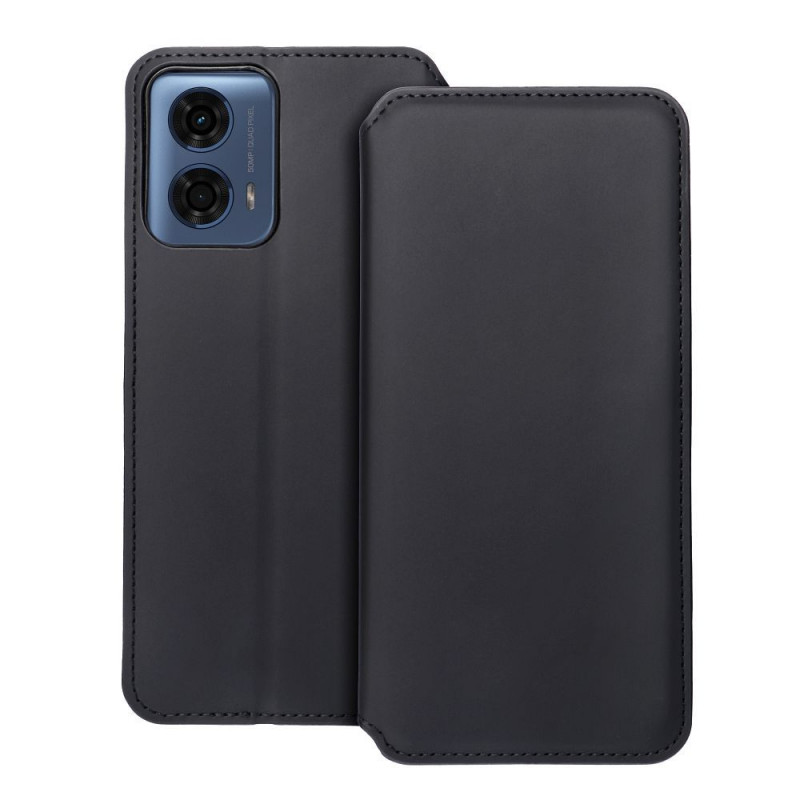 Motorola Moto G24 Wallet Cases Dual Pocket book Black