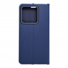 XIAOMI 14 Wallet Cases LUNA Book Carbon Carbon Fibre, Elegant  Blue