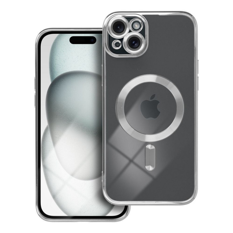 Apple iPhone 15 Plus Case Electro Mag MagSAFE  Silver