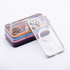 Apple iPhone 15 Plus Case Electro Mag MagSAFE  Silver