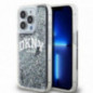 Apple iPhone 13 Pro Case DKNY Liquid Glitters Arch Logo Black