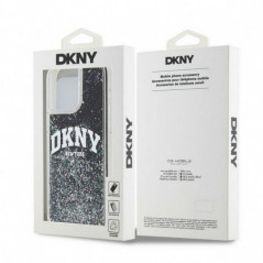Apple iPhone 13 Pro Max Case DKNY Liquid Glitters Arch Logo Black