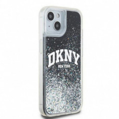 Apple iPhone 14 Case DKNY Liquid Glitters Arch Logo Black