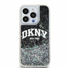 Apple iPhone 14 Pro Case DKNY Liquid Glitters Arch Logo Black