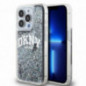 Apple iPhone 15 Pro Case DKNY Liquid Glitters Arch Logo Black