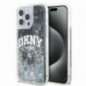 Apple iPhone 15 Pro Max Case DKNY Liquid Glitters Arch Logo Black