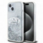 Apple iPhone 15 Case DKNY Liquid Glitters Arch Logo White