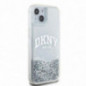 Apple iPhone 15 Case DKNY Liquid Glitters Arch Logo White