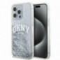 Apple iPhone 15 Pro Case DKNY Liquid Glitters Arch Logo White