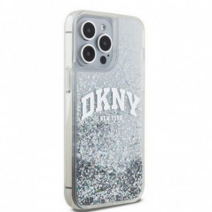 Apple iPhone 15 Pro Case DKNY Liquid Glitters Arch Logo White