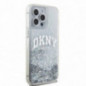 Apple iPhone 15 Pro Case DKNY Liquid Glitters Arch Logo White