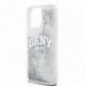 Apple iPhone 15 Pro Case DKNY Liquid Glitters Arch Logo White