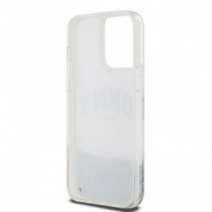 Apple iPhone 15 Pro Case DKNY Liquid Glitters Arch Logo White