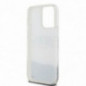 Apple iPhone 15 Pro Case DKNY Liquid Glitters Arch Logo White