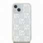 Apple iPhone 15 Case DKNY Liquid Glitters Checkered Pattern White