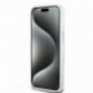 Apple iPhone 15 Case DKNY Liquid Glitters Checkered Pattern White