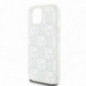 Apple iPhone 15 Case DKNY Liquid Glitters Checkered Pattern White