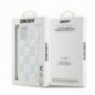 Apple iPhone 15 Case DKNY Liquid Glitters Checkered Pattern White