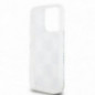 Apple iPhone 15 Pro Case DKNY Liquid Glitters Checkered Pattern White