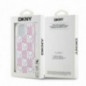 Apple iPhone 15 Case DKNY Liquid Glitters Checkered Pattern Pink