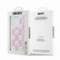 Apple iPhone 15 Pro Case DKNY Liquid Glitters Checkered Pattern Pink