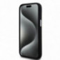 Apple iPhone 15 Plus Case DKNY Silicone Horizontal Metal Logo MagSAFE  Black