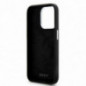 Apple iPhone 15 Pro Case DKNY Silicone Horizontal Metal Logo MagSAFE  Black