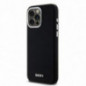 Apple iPhone 15 Pro Max Case DKNY Silicone Horizontal Metal Logo MagSAFE  Black