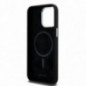 Apple iPhone 15 Pro Max Case DKNY Silicone Horizontal Metal Logo MagSAFE  Black