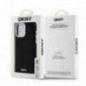 Apple iPhone 15 Pro Max Case DKNY Silicone Horizontal Metal Logo MagSAFE  Black