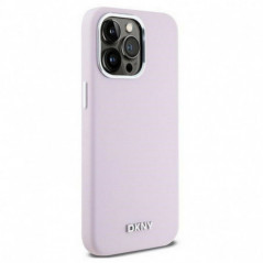 Apple iPhone 14 Pro Max Case DKNY Silicone Horizontal Metal Logo MagSAFE  Pink