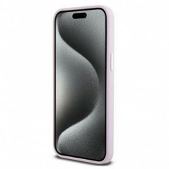 Apple iPhone 14 Pro Max Case DKNY Silicone Horizontal Metal Logo MagSAFE  Pink